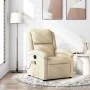 Sillón de masaje reclinable de tela crema de , Sillones - Ref: Foro24-371772, Precio: 206,37 €, Descuento: %