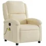 Sillón de masaje reclinable de tela crema de , Sillones - Ref: Foro24-371772, Precio: 206,37 €, Descuento: %