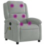 Light gray velvet massage recliner by , Armchairs - Ref: Foro24-371808, Price: 218,51 €, Discount: %