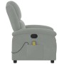 Light gray velvet massage recliner by , Armchairs - Ref: Foro24-371808, Price: 218,51 €, Discount: %