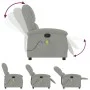 Hellgrauer Massagesessel aus Samt von , Sessel - Ref: Foro24-371808, Preis: 218,14 €, Rabatt: %
