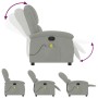 Light gray velvet massage recliner by , Armchairs - Ref: Foro24-371808, Price: 218,51 €, Discount: %