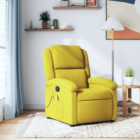 Sillón de masaje reclinable de terciopelo amarillo de , Sillones - Ref: Foro24-371815, Precio: 224,12 €, Descuento: %