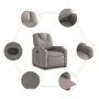 Taupe Gray Fabric Recliner by , Armchairs - Ref: Foro24-372373, Price: 205,81 €, Discount: %