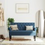 Bank mit blauer Stoffrückenlehne 120x62x75,5 cm von , Banken - Ref: Foro24-372126, Preis: 179,09 €, Rabatt: %