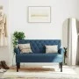 Bench with blue fabric backrest 120x62x75.5 cm by , Banks - Ref: Foro24-372126, Price: 186,68 €, Discount: %