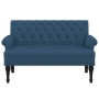 Bank mit blauer Stoffrückenlehne 120x62x75,5 cm von , Banken - Ref: Foro24-372126, Preis: 179,09 €, Rabatt: %