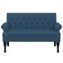 Bench with blue fabric backrest 120x62x75.5 cm by , Banks - Ref: Foro24-372126, Price: 186,68 €, Discount: %