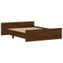 Bed frame with brown oak headboard and footboard 140x200 cm by , Beds and slatted bases - Ref: Foro24-3203753, Price: 121,34 ...