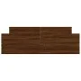 Bed frame with brown oak headboard and footboard 140x200 cm by , Beds and slatted bases - Ref: Foro24-3203753, Price: 121,34 ...