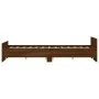 Bed frame with brown oak headboard and footboard 140x200 cm by , Beds and slatted bases - Ref: Foro24-3203753, Price: 121,34 ...