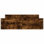 Bed frame with smoked oak headboard and footboard 140x200cm by , Beds and slatted bases - Ref: Foro24-3203751, Price: 126,90 ...