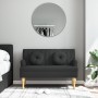 Banco con cojines tela negro 113x64,5x75,5 cm de , Bancos - Ref: Foro24-372132, Precio: 171,51 €, Descuento: %