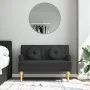 Bench with black fabric cushions 113x64.5x75.5 cm by , Banks - Ref: Foro24-372132, Price: 167,25 €, Discount: %