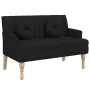 Bench with black fabric cushions 113x64.5x75.5 cm by , Banks - Ref: Foro24-372132, Price: 167,25 €, Discount: %