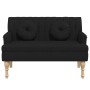 Banco con cojines tela negro 113x64,5x75,5 cm de , Bancos - Ref: Foro24-372132, Precio: 171,51 €, Descuento: %