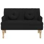 Bench with black fabric cushions 113x64.5x75.5 cm by , Banks - Ref: Foro24-372132, Price: 167,25 €, Discount: %