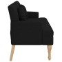 Banco con cojines tela negro 113x64,5x75,5 cm de , Bancos - Ref: Foro24-372132, Precio: 171,51 €, Descuento: %