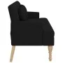 Bench with black fabric cushions 113x64.5x75.5 cm by , Banks - Ref: Foro24-372132, Price: 167,25 €, Discount: %