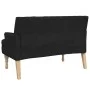 Bench with black fabric cushions 113x64.5x75.5 cm by , Banks - Ref: Foro24-372132, Price: 167,25 €, Discount: %