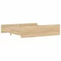 Bed frame with Sonoma oak headboard and footboard 180x200 cm by , Beds and slatted bases - Ref: Foro24-3203770, Price: 172,88...