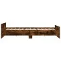 Bed frame with smoked oak headboard and footboard 180x200cm by , Beds and slatted bases - Ref: Foro24-3203772, Price: 160,36 ...