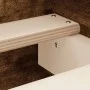 Bed frame with smoked oak headboard and footboard 180x200cm by , Beds and slatted bases - Ref: Foro24-3203772, Price: 160,36 ...