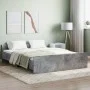 Concrete gray bed frame with headboard and footboard 160x200cm by , Beds and slatted bases - Ref: Foro24-3203764, Price: 155,...