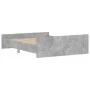 Concrete gray bed frame with headboard and footboard 160x200cm by , Beds and slatted bases - Ref: Foro24-3203764, Price: 155,...