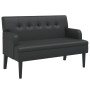 Bank mit Rückenlehne aus schwarzem Kunstleder 112x65,5x75 cm von , Banken - Ref: Foro24-372153, Preis: 196,41 €, Rabatt: %