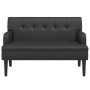 Bank mit Rückenlehne aus schwarzem Kunstleder 112x65,5x75 cm von , Banken - Ref: Foro24-372153, Preis: 196,41 €, Rabatt: %