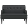 Bench with backrest black synthetic leather 112x65.5x75 cm by , Banks - Ref: Foro24-372153, Price: 183,16 €, Discount: %