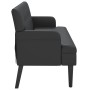 Bank mit Rückenlehne aus schwarzem Kunstleder 112x65,5x75 cm von , Banken - Ref: Foro24-372153, Preis: 196,41 €, Rabatt: %