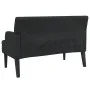 Bench with backrest black synthetic leather 112x65.5x75 cm by , Banks - Ref: Foro24-372153, Price: 183,16 €, Discount: %