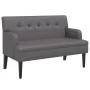Bench with backrest gray synthetic leather 112x65.5x75 cm by , Banks - Ref: Foro24-372151, Price: 172,91 €, Discount: %