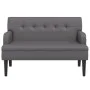Bench with backrest gray synthetic leather 112x65.5x75 cm by , Banks - Ref: Foro24-372151, Price: 172,91 €, Discount: %
