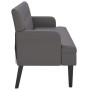 Banco con respaldo cuero sintético gris 112x65,5x75 cm de , Bancos - Ref: Foro24-372151, Precio: 177,07 €, Descuento: %