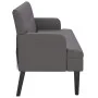 Bank mit Rückenlehne aus grauem Kunstleder, 112 x 65,5 x 75 cm von , Banken - Ref: Foro24-372151, Preis: 172,91 €, Rabatt: %