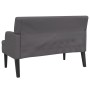 Banco con respaldo cuero sintético gris 112x65,5x75 cm de , Bancos - Ref: Foro24-372151, Precio: 177,07 €, Descuento: %