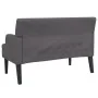 Bench with backrest gray synthetic leather 112x65.5x75 cm by , Banks - Ref: Foro24-372151, Price: 172,91 €, Discount: %