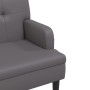 Banco con respaldo cuero sintético gris 112x65,5x75 cm de , Bancos - Ref: Foro24-372151, Precio: 177,07 €, Descuento: %