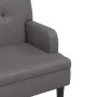 Bench with backrest gray synthetic leather 112x65.5x75 cm by , Banks - Ref: Foro24-372151, Price: 172,91 €, Discount: %