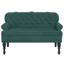 Bank mit dunkelgrüner Samtrückenlehne 119,5 x 64,5 x 75 cm von , Banken - Ref: Foro24-372158, Preis: 227,73 €, Rabatt: %