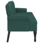 Bench with dark green velvet backrest 119.5x64.5x75 cm by , Banks - Ref: Foro24-372158, Price: 213,65 €, Discount: %