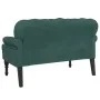 Bench with dark green velvet backrest 119.5x64.5x75 cm by , Banks - Ref: Foro24-372158, Price: 213,65 €, Discount: %
