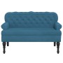 Bank mit blauer Samtrückenlehne 119,5x64,5x75 cm von , Banken - Ref: Foro24-372164, Preis: 196,32 €, Rabatt: %
