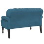 Bank mit blauer Samtrückenlehne 119,5x64,5x75 cm von , Banken - Ref: Foro24-372164, Preis: 196,32 €, Rabatt: %