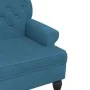 Banco con respaldo terciopelo azul 119,5x64,5x75 cm de , Bancos - Ref: Foro24-372164, Precio: 185,78 €, Descuento: %