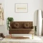Bench with brown synthetic suede cushions 113x64.5x75.5 cm by , Banks - Ref: Foro24-372139, Price: 189,32 €, Discount: %