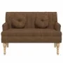Bench with brown synthetic suede cushions 113x64.5x75.5 cm by , Banks - Ref: Foro24-372139, Price: 189,32 €, Discount: %